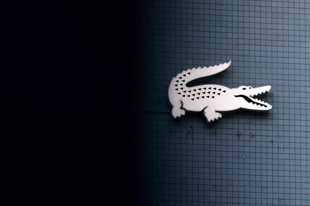 Lacoste logo on the wall of a clothing store in Cologne Lacoste is an internationally renowned French clothing brand whose logo is a crocodile Theme image, symbolic image Cologne, 24 07 2024 NRW Germany Copyright: xChristophxHardtx