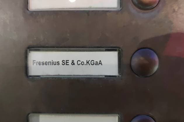Berlin, Germany, 05 08 2024 Doorbell sign at the representative office of Fresenius SE Co KGaA Copyright: xdtsxNachrichtenagenturx dts_44358