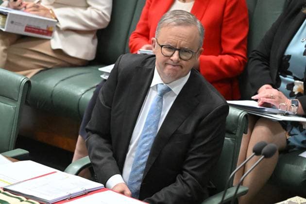 QUESTION TIME, Prime Minister Anthony Albanese during Question Time in the House of Representatives at Parliament House in Canberra, Thursday, August 15, 2024. ( NO ARCHIVING, EDITORIAL USE ONLY, NO USE IN BOOKS WITHOUT CONSENT CANBERRA AUSTRALIAN CAPITAL TERRITORY AUSTRALIA PARLIAMENT HOUSE  Copyright: xMICKxTSIKASx 20240815125032241274