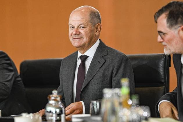 Federal Cabinet meeting FOR EDITORIAL PURPOSES ONLY EDITORIAL USE ONLY p Federal Chancellor Olaf Scholz SPD attends the first meeting of the Federal Cabinet in the Federal Chancellery after the summer break, photographed on 21 08 2024 in Berlin Germany Berlin Berlin Copyright MaurizioxGambarini Copyright: MaurizioxGambarini doc7wu3g9vadnkma1v6g3j ,EDITORIAL USE ONLY Copyright: MaurizioxGambarini