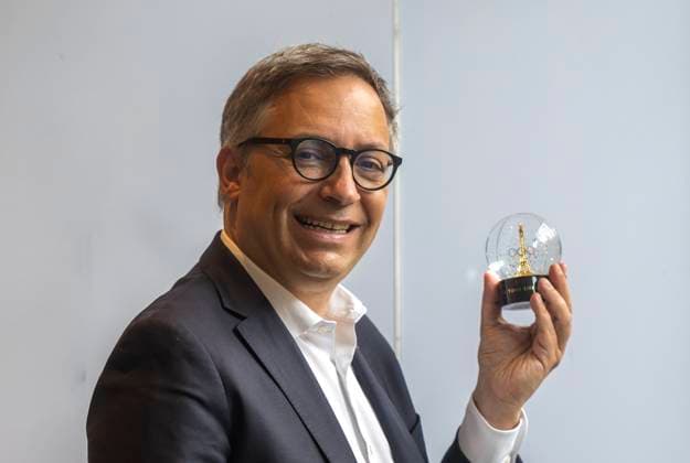 MUMBAI, INDIA - AUGUST 27: Ceo of SETE, the Eiffel Tower Operating Company Patrick Branco Ruivo poses for the photos at BKC on August 27, 2024 in Mumbai, India. (Photo by Satish Bate Hindustan Times) Profile Of SETE CEO Patrick Branco Ruivo