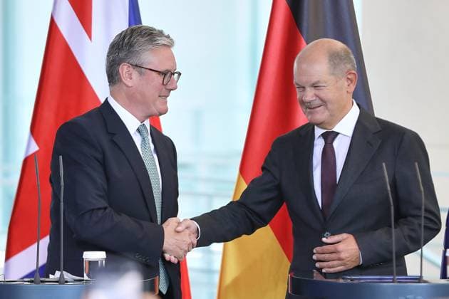 Berlin, Germany, 28 08 2024 Federal Chancellery Reception of the British Prime Minister by the German Chancellor Keir Starmer and Federal Chancellor Olaf Scholz SPD Copyright: xdtsxNachrichtenagenturx dts_44692