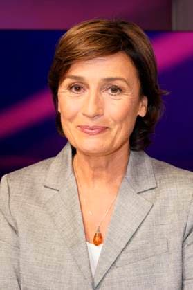 Sandra Maischberger on the ARD talk show maischberger in Studio Berlin Adlershof Berlin, 28 08 2024 Foto:xT.xBartillax xFuturexImagex maischberger2808_4803