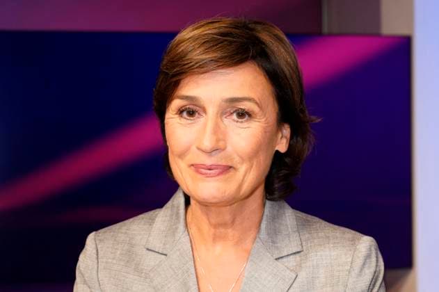 Sandra Maischberger on the ARD talk show maischberger in Studio Berlin Adlershof Berlin, 28 08 2024 Foto:xT.xBartillax xFuturexImagex maischberger2808_4804