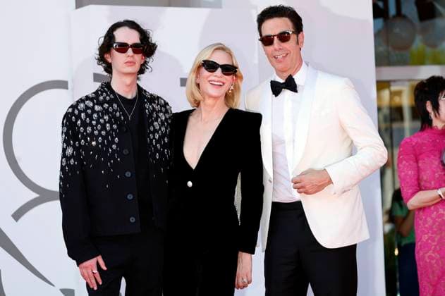 Kodi Smit McPhee, Cate Blanchett and Sacha Baron Cohen at the premiere of the Apple TV miniseries Disclaimer at the Biennale di Venezia 2024 81 Venice International Film Festival at the Palazzo del Cinema Venice, 29 08 2024 Foto:xD.xBedrosianx xFuturexImagex disclaimer_4916