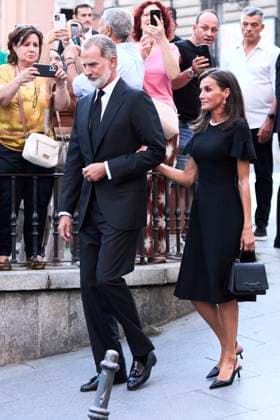 September 8, 2024, Madrid, Madrid, Spain: KING FELIPE VI of Spain and QUEEN LETIZIA of Spain attend the Mass Tribute for Juan GoÂ³mez-Acebo at the Iglesia Catedral de las Fuerzas Armadas Madrid Spain - ZUMAc260 20240908_zep_c260_040 Copyright: xMikexChicorrox