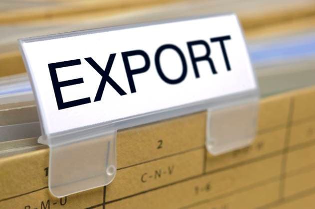 Files for export There is a label printed with Export on a suspension file for files and documents