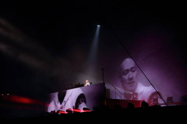 Paul Kalkbrenner at a concert at the Waldbühne in Berlin, September 14, 2024 Paul Kalkbrenner concert Berlin