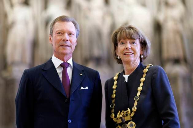 Henri, Grand Duke of Luxembourg, next to Colognes Mayor Henriette Reker (non-party) during his visit to sign the Golden Book of the City of Cologne in the Historic City Hall Cologne, 21 09 2024 NRW Germany Copyright: xChristophxHardtx