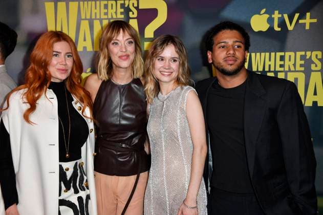 Palina Rojinski, Heike Makatsch, Lea Drinda and Aaron Maldonado Morales at the premiere of the Apple TV series Where s Wanda at the Delphi Filmpalast Berlin, 24 09 2024 Foto:xN.xKubelkax xFuturexImagex wanda_4987