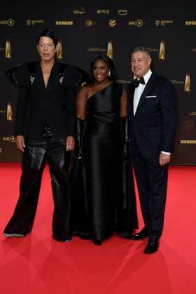Jorge Gonzalez, Motsi Mabuse and Joachim Llambi at the German Television Award 2024 at the MMC Studios in Cologne on 25 September 2024