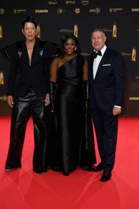 Jorge Gonzalez, Motsi Mabuse and Joachim Llambi at the German Television Award 2024 at the MMC Studios in Cologne on 25 September 2024