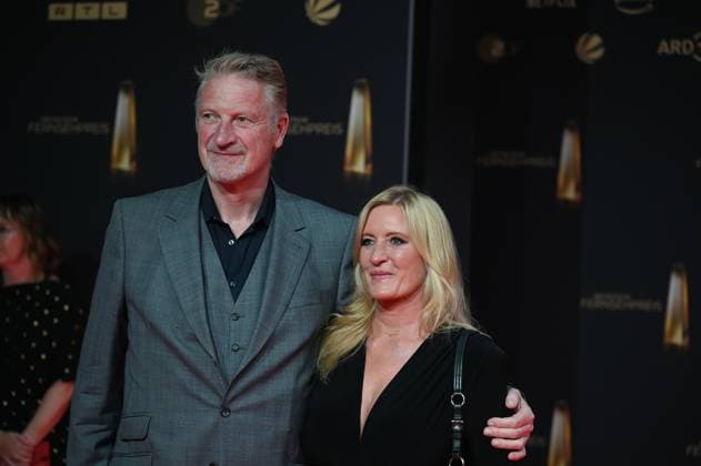 Producer Michael Souvignier and ARD weather presenter Claudia Kleinert attend the German Television Award gala and ceremony in Cologne