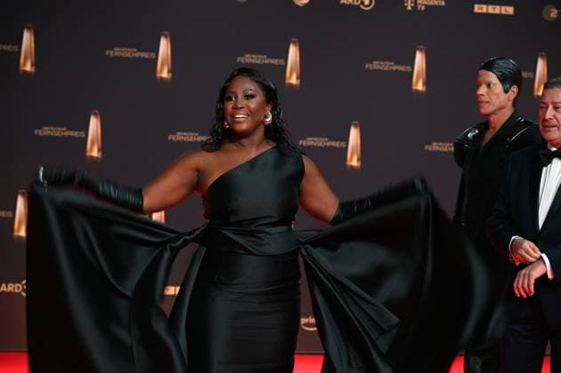 Jorge Gonzalez, Motsi Mabuse and Joachim Llambi, l r, attend the German Television Award gala and ceremony in Cologne