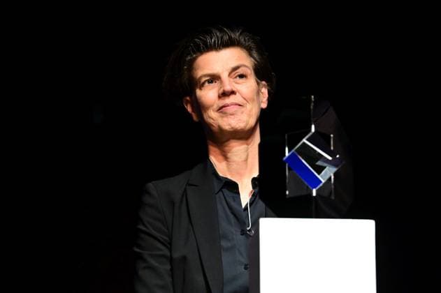 29 09 2024 xkhx Kassel, Opera House of the State Theater Awarding of the Citizens Prize The Glass of Reason to the author and publicist Carolin Emcke Picture shows the prizewinner Carolin Emcke KH