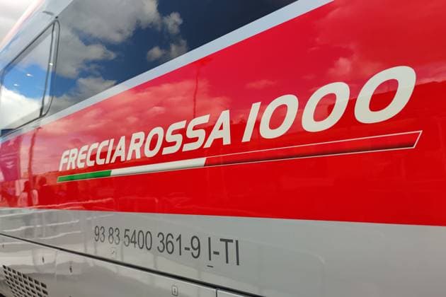 Berlin, Germany, 27 09 2024 Messe Innotrans International Trade Fair for Rail and Transport Technology Frecciarossa 1000, manufacturers designation ETR 1000, technically known as ETR 400 and formerly known as V300 Zefiro, are Italian high-speed trains from the manufacturer Hitachi Rail Copyright: xdtsxNachrichtenagenturx dts_47294