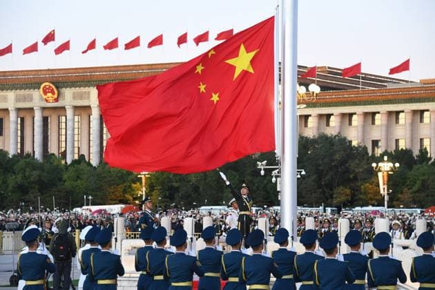 (241001) -- BEIJING, Oct. 1, 2024 -- A flag-raising ceremony marking the 75th anniversary of the founding of the People s Republic of China is held at the Tian anmen Square in Beijing, capital of China, Oct. 1, 2024. ) CHINA-BEIJING-NATIONAL DAY-FLAG-RAISING CEREMONY (CN) RenxChao