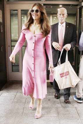 NEW YORK, NY- October 1: Elizabeth Hurley seen at Good Day NY on October 1, 2024 in New York City. Copyright: xRWx