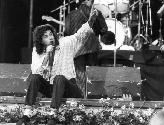 Gröna Lund 1987 Bob Geldof, the man behind the Live Aid galas, performs at Gröna Lund in Stockholm STOCKHOLM SWEDEN PB KOD 90 x90x  Copyright: xTORBJÖRNxSELANDERx BOB GELDOF