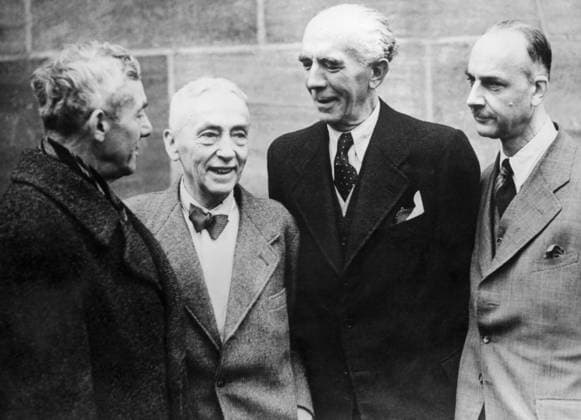 Orig caption SEEK PROMINENT WITNESSES FOR NAZI WAR LORDS TRIAL Nurnberg, Germany Four of th  Copyright: xXxXxXx FOUR DEFENDERS