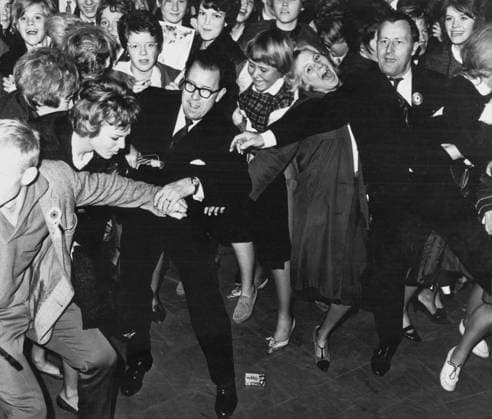 Orig caption OVERWHELMED ROOM AT THE PALAIS DES SPORTS FOR THE BEATLES It was in front of a packed and excited room that the Beatles, who came specially from London this morning, gave the first of their two Parisian recitals this afternoon at the Palais des Sports The room was particularly  Copyright: xx BEATLES HYSTERIA