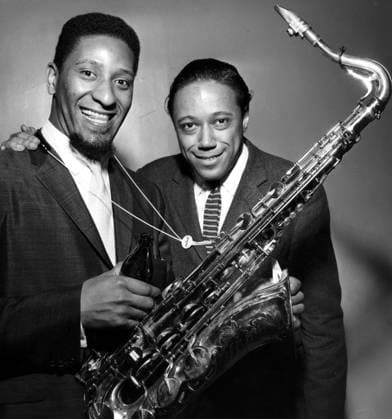 Original caption THE FOURTH INTERNATIONAL JAZZ FESTIVAL AT SANREMO Jazzmen from all over the world took part in the fourth International Jazz Festival which has taken part at Sanremo Saxophone persons Horace Silver Sonny Rollins sites ITALY SANREMO The image may only be used in a program presenting context The photog  Copyright: xXxXxXx ROLLINS, SONNY