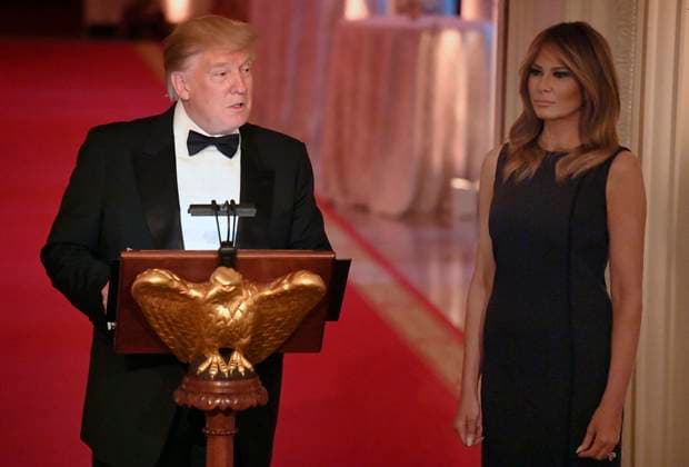President Trump and First Lady Attend White House Historical Association Dinner United States President Donald J. Trump and First lady Melania Trump attend a White House Historical Association dinner at the White House, May 15, 2019, in Washington, DC. The organization s goal is to promote the public s understanding, appreciation and enjoyment of the White House. Photo Credit: Mike Theiler CNP AdMedia Washington District of Columbia United States of America EDITORIAL USE ONLY  Copyright: xx TRUMP WH HISTORY 01 MikexTheiler CNP AdMediax admphotostwo604490