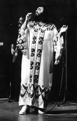 STOCKHOLM File 1974 Greek singer Demis Roussos is seen during a concert in Stockholm,1973 Roussos who sold over 60 million records died Sunday He was 69 STOCKHOLM SWEDEN ttexport x8x  Copyright: xBERNTxCLAESSONx xEXPx xTTx DEMIS ROUSSOS