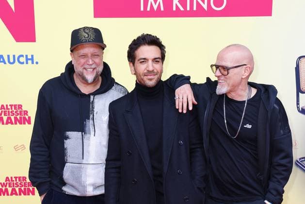Smudo, Elyas M Barek and Thomas D at the Alter Weisser Mann film premiere on 24 10 2024 in Berlin Alter Weisser Mann film premiere in Berlin