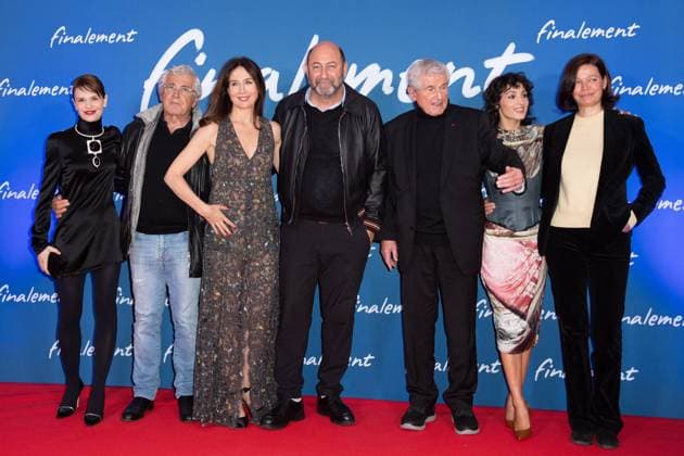 Entertainment Themen der Woche KW44 Bilder des Jahres 2024, Entertainment 10 Oktober Entertainment Bilder des Tages Finalement Premiere Victor Hadida, Raphael Mezrahi, Francoise Gillard, Michel Boujenah, Elsa Zylberstein, Kad Merad, Claude Lelouch, Barbara Pravi, Marianne Denicourt, a guest, Ibrahim Maalouf, Didier Barbelivien and Laurent Dassault attending the Finalement Premiere at the Grand Rex Cinema in Paris, France on October 30, 2024. Photo by Aurore Marechal ABACAPRESS.COM Paris France Copyright: xMarechalxAurore ABACAx