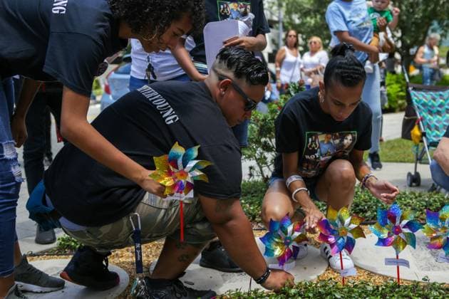 June 12, 2018 Orlando, Florida Remembrance activities for Pulse victims Two years to the day since Omar Mateen walked into Pulse nightclub in Orlando and killed 49 people and injured 53 others Bell ringing activity at First United Methodist Church Pictured attendees place pinwheel  Copyright: xGDA ElxNuevoxDia PuertoxRicox-xTodosxlosxderechosxreservados.xProhibidoxelxusoxoxreproducci&oacute;nxdexestaximagenxenxPuertoxRicox CarlaxDxMartinezx prelnuevodiapic423562