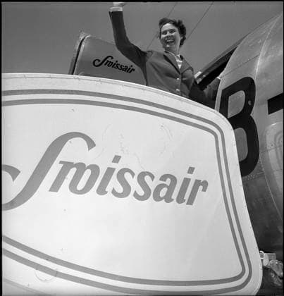 RECORD DATE NOT STATED Swissair Stewardess Heidi Jaeger in den vierziger Jahren. Swissair Stewardess Heidi Jaeger in den vierziger Jahren. Copyright: 1032_05_RDB00383576