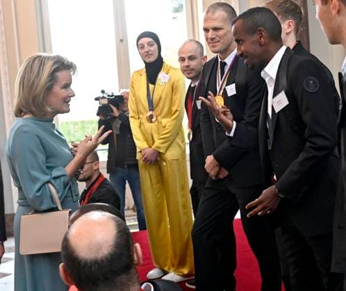 King Philippe and Queen Mathilde receive the Belgian athletes of 2024 BRUSSELS, BELGIUM - NOVEMBER 07 : Bashir Abdi pictured. King Philippe and Queen Mathilde receive the Belgian athletes who have particularly distinguished themselves in 2024 (Paris Olympic and Paralympic Games, European or world championship in an Olympic or Paralympic discipline) on November 7, 2024 in Brussels, Belgium, 07 11 2024 Brussels Belgium  Copyright: xDidierxLebrunx
