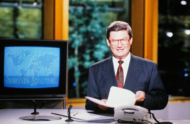 Sigmund Gottlieb, deutscher Fernsehjournalist, Moderator des ZDF heute journals, Portrait, circa 1988. Copyright: HartwigxValdmanis Nur redaktionelle Nutzung. Editorial usage only. VAL_7205004136