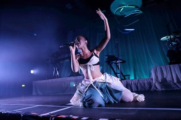 Sarah Faith Griffiths aka Griff at a concert at Huxleys Neue Welt in Berlin, November 24, 2024 Griff concert Berlin