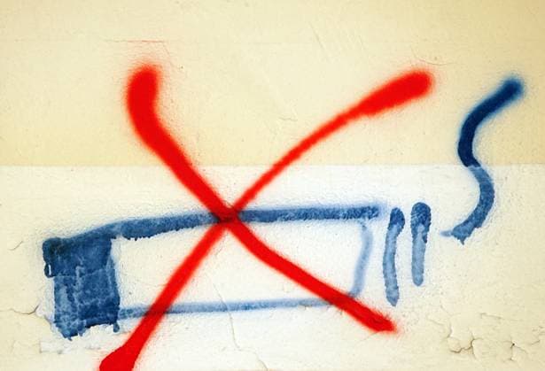 Graffiti Blue Cigarette Red crossed out Non-smoking area 1131601244