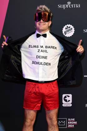 Ski Aggu at the 25th award ceremony of the 1Live Krone 2024 in the Lokschuppen Bielefeld, 05 12 2024 Foto:xN.xKubelkax xFuturexImagex krone_4291