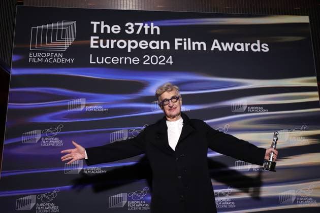 Shot on December 7, 2024 European Film Awards 2024 at the Culture and Convention Center Lucerne KKL Luzern in Lucerne, Switzerland Wim Wenders European Lifetime Achievement Award
