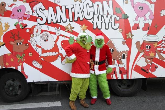 December 14, 2024, Manhattan, New York, USA: New York, New York, December 14, 2024 . Santa Con 2024 NYC. SantaCon is a charitable, non-political, nonsensical Santa Claus convention that happens once a year to fund art & spread absurdist joy. Manhattan U.S.A - ZUMAct2_ 20241214_faf_ct2_043 Copyright: xBrucexCotlerx