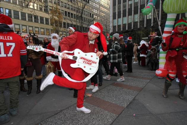 December 14, 2024, Manhattan, New York, USA: New York, New York, December 14, 2024 . Santa Con 2024 NYC. SantaCon is a charitable, non-political, nonsensical Santa Claus convention that happens once a year to fund art & spread absurdist joy. Manhattan U.S.A - ZUMAct2_ 20241214_faf_ct2_063 Copyright: xBrucexCotlerx