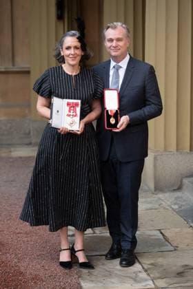 Entertainment Themen der Woche KW51 Bilder des Jahres 2024, Entertainment 12 Dezember Investiture - Wednesday 18 December - Buckingham Palace, London Sir Christopher Nolan, filmmaker, of London, is awarded a knighthood for services to Film and wife Dame Emma Nolan, film producer, is awarded a DBE (Dame Commander of the Most Excellent Order of the British Empire) at Buckingham Palace, London, England, UK on Wednesday 18 December, 2024., Credit:Justin Ng Avalon UK, England, London, Buckingham Palace Copyright: xJustinxNgx xAvalonx 0948077872