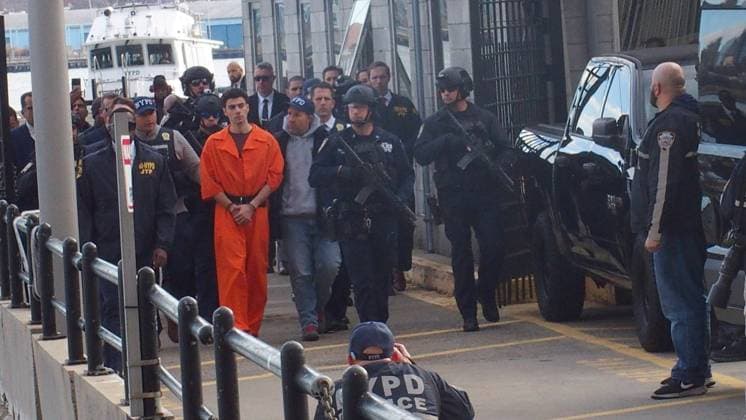December 18, 2024, Manhattan, New York, USA: New York, New York, December 19, 2024 . Luigi Mangione gets escorted from Helicopter .by NYPD, FBI and Various other agencies to Manhattan Federal Courthouse for arraignment on multiple charges Manhattan U.S.A - ZUMAct2_ 20241218_faf_ct2_010 Copyright: xBrucexCotlerx