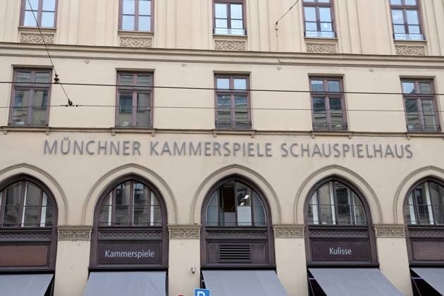 19 12 2024, Germany, Bavaria, Munich, arts and culture, theater, Münchner Kammerspiele and Schauspielhaus in der Maximilianstrasse, front view, Germany Copyright: xD.xKerlekin SnowfieldxPhotographyx SF191224SchauspielD1
