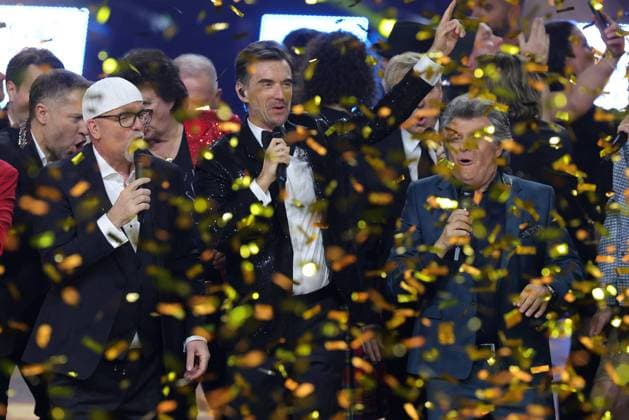 Silvester Schlagerboom 2025 Die Wunderlichtershow Florian Silbereisen says goodbye to the audience Silvester Schlagerboom 2025 live with Florian Silbereisen on December 31, 2024 in the basketball arena of FC Bayern Munich, BMW Park Munich