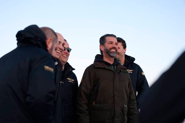 Donald Trump Jr visits Nuuk in Greenland on Tuesday, January 7, 2025 Photo Emil Stach Scanpix 2025 , Denmark  Copyright: EmilxStachx spdk20250107-161525-2