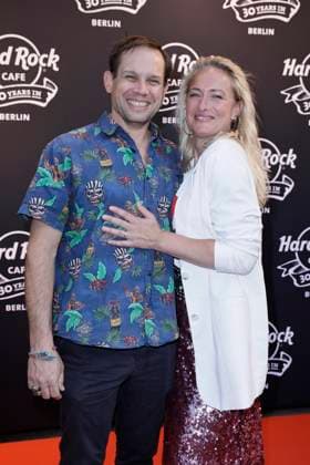 the Hard Rock Cafe Berlin celebrates its 30 Birthday, Eva Mona Rodekirchen with Husband Bjoern Geske, Hard Rock Cafe, Berlin Copyright Berlin