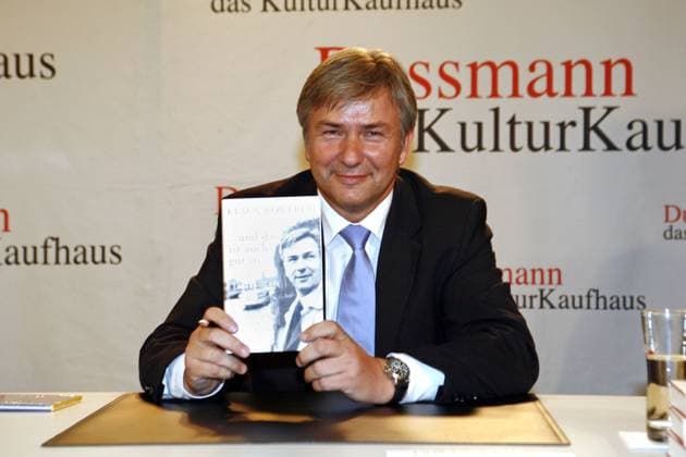Klaus Wowereit Governor Mayor from Berlin at its Book presentation the is also well SO at Dussmann the Cultural department store in Berlin Germany