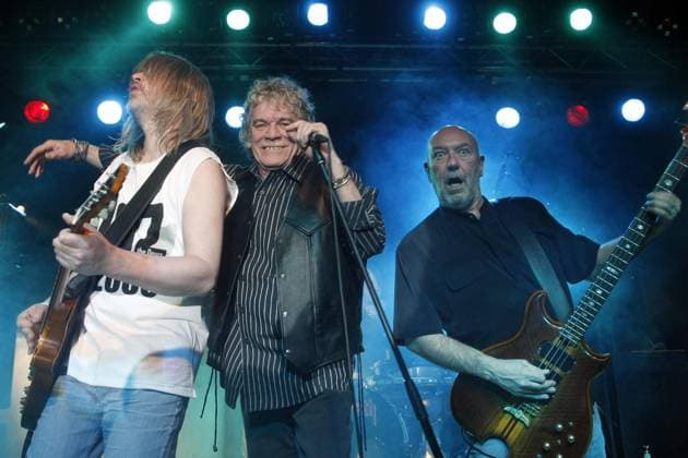 Nazareth, Singers Dan McCafferty, Concert at Berlin Postbahnhof, 40 Anniversary Tour 2008, Jimmy Murrison, Guitar, Pete Agnew, Bass, Germany, Germany