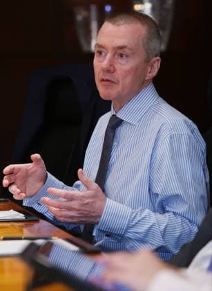 International Airlines Group Chief Executive Willie Walsh meet the media at Island Shangri-La in Admiralty. 07APR16 SCMP Edmond So HONG KONG CHINA EDITORIAL USE ONLY  Copyright: xx MER1604071900402428 EdmondxSox scmpphotos878877