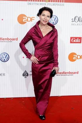 Gudrun Landgrebe at German Film Award 2011 in Berlin, Red Carpet, Award ceremony, at Dress from Talbot and Runhof, Berlin Germany, Germany